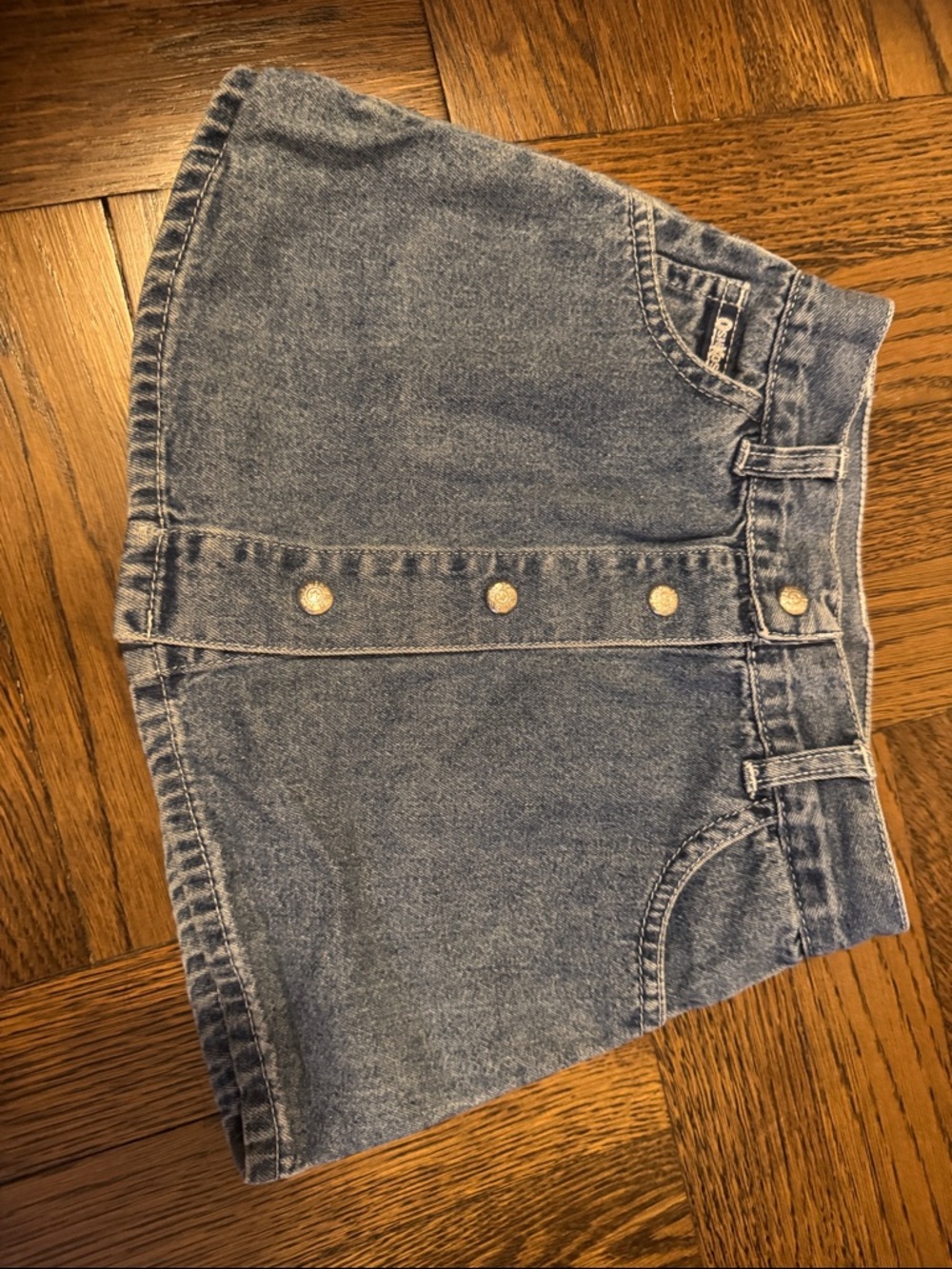 Vintage OshKosh B'gosh Light Blue Button-Front Denim skirt